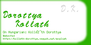 dorottya kollath business card